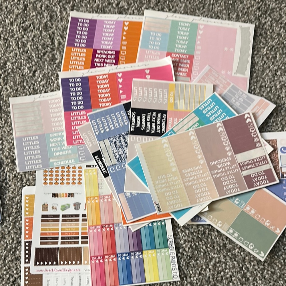 Heading labels planner stickers